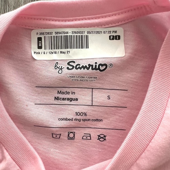 Hello Kitty by Sanrio Pink Short Sleeve T-shirt Top Size S Small Melody - Picture 6 of 7